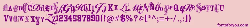 KeetanoAtlMygangsta Font – Purple Fonts on Pink Background