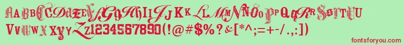 KeetanoAtlMygangsta Font – Red Fonts on Green Background