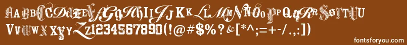 KeetanoAtlMygangsta Font – White Fonts on Brown Background