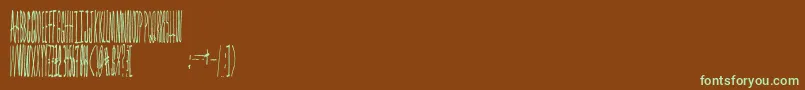 Czcionka Forestfire – zielone czcionki na brązowym tle