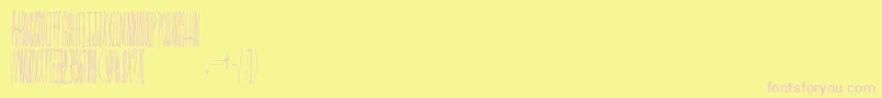 フォントForestfire – ピンクのフォント、黄色の背景