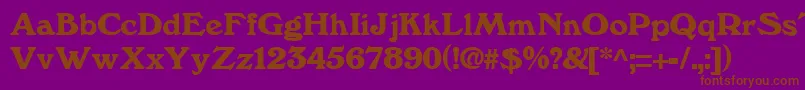 Windsordemi.Fog Font – Brown Fonts on Purple Background