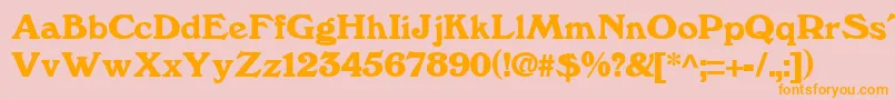 Windsordemi.Fog Font – Orange Fonts on Pink Background