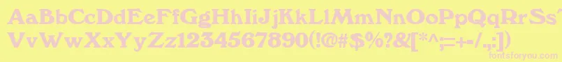 Windsordemi.Fog Font – Pink Fonts on Yellow Background