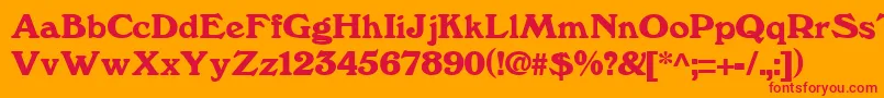 Windsordemi.Fog Font – Red Fonts on Orange Background