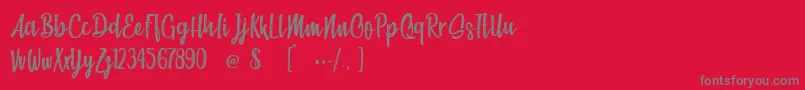 BeachSociety Font – Gray Fonts on Red Background