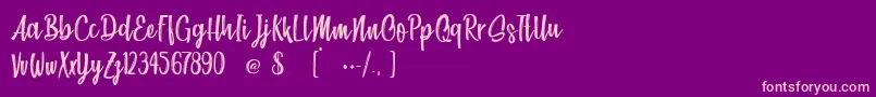 BeachSociety Font – Pink Fonts on Purple Background