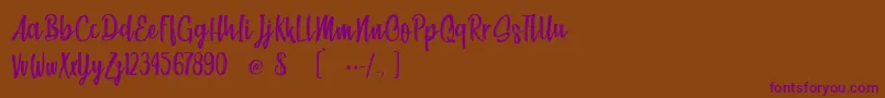 BeachSociety Font – Purple Fonts on Brown Background