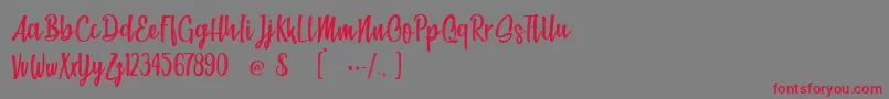 BeachSociety-Schriftart – Rote Schriften auf grauem Hintergrund