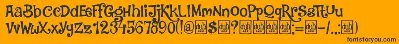 DkJambo Font – Black Fonts on Orange Background