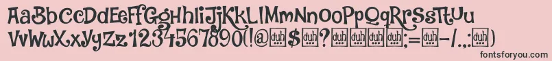 フォントDkJambo – ピンクの背景に黒い文字