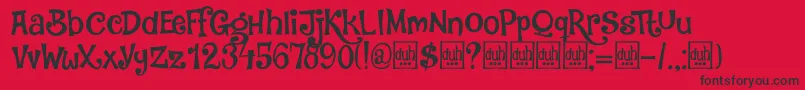 DkJambo Font – Black Fonts on Red Background