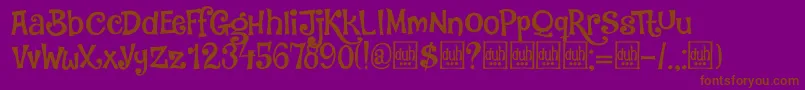 DkJambo-fontti – ruskeat fontit violetilla taustalla
