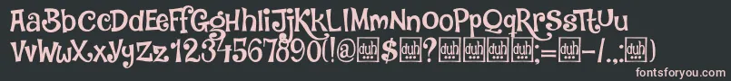 Шрифт DkJambo – розовые шрифты на чёрном фоне
