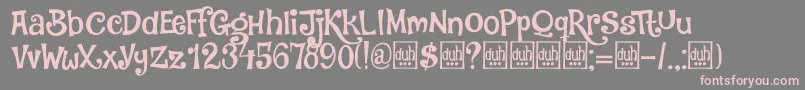 Шрифт DkJambo – розовые шрифты на сером фоне
