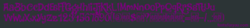 Шрифт DkJambo – фиолетовые шрифты на чёрном фоне