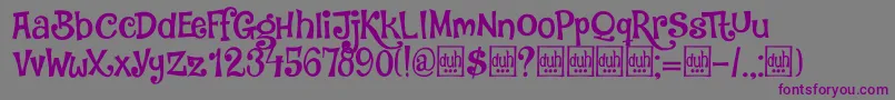 Шрифт DkJambo – фиолетовые шрифты на сером фоне