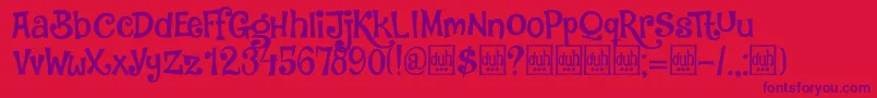 DkJambo Font – Purple Fonts on Red Background