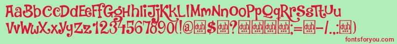 DkJambo Font – Red Fonts on Green Background