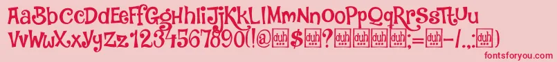 DkJambo Font – Red Fonts on Pink Background