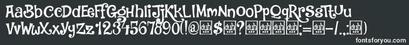 DkJambo Font – White Fonts on Black Background