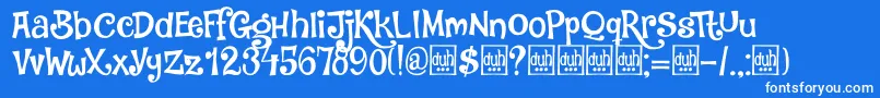 DkJambo Font – White Fonts on Blue Background
