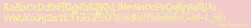 DkJambo Font – Yellow Fonts on Pink Background