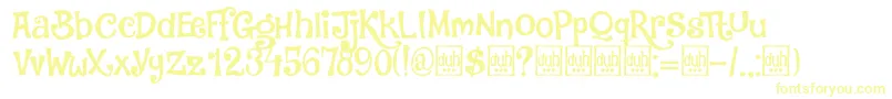 DkJambo Font – Yellow Fonts on White Background
