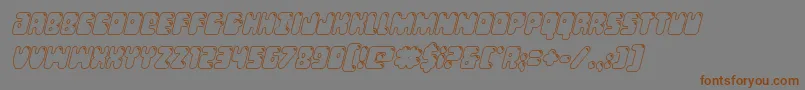 Bubblebuttoutital Font – Brown Fonts on Gray Background