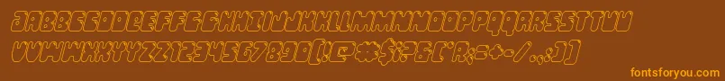Bubblebuttoutital Font – Orange Fonts on Brown Background