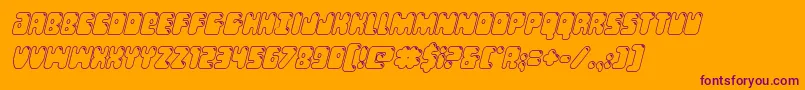 Bubblebuttoutital Font – Purple Fonts on Orange Background