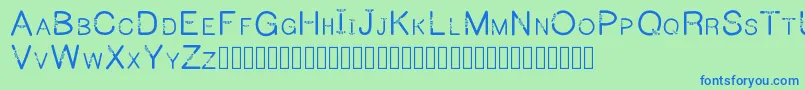 Jeepcaps Font – Blue Fonts on Green Background