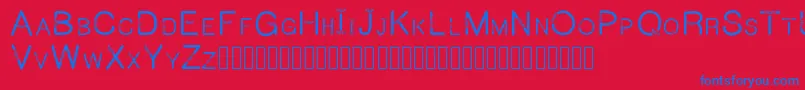 Jeepcaps Font – Blue Fonts on Red Background