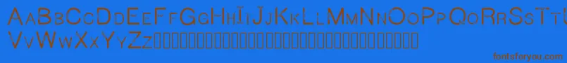 Jeepcaps Font – Brown Fonts on Blue Background