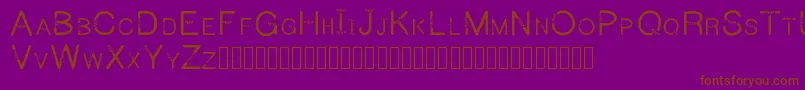 Jeepcaps Font – Brown Fonts on Purple Background