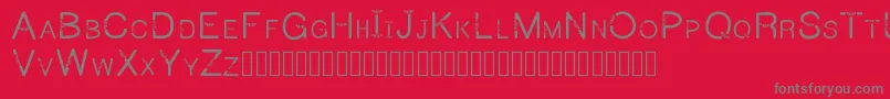 Jeepcaps Font – Gray Fonts on Red Background