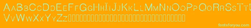 Jeepcaps Font – Green Fonts on Orange Background