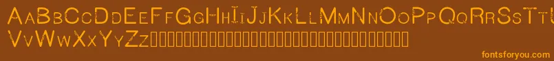 Jeepcaps Font – Orange Fonts on Brown Background