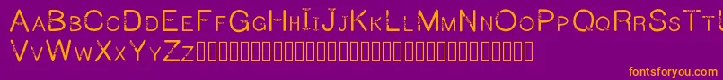 Jeepcaps Font – Orange Fonts on Purple Background