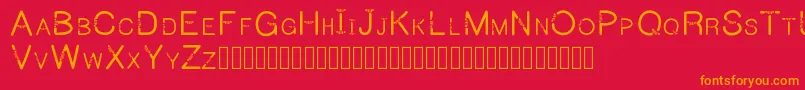 Jeepcaps Font – Orange Fonts on Red Background