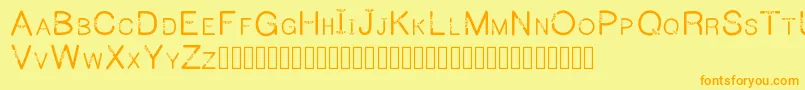 Jeepcaps Font – Orange Fonts on Yellow Background