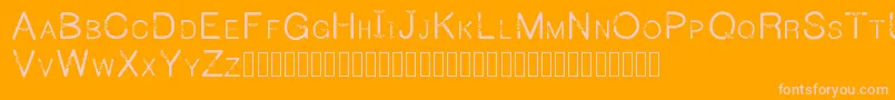 Jeepcaps Font – Pink Fonts on Orange Background