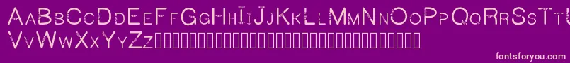 Jeepcaps Font – Pink Fonts on Purple Background