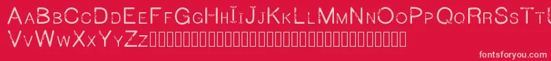 Jeepcaps Font – Pink Fonts on Red Background