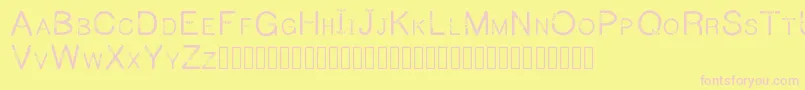 Jeepcaps Font – Pink Fonts on Yellow Background