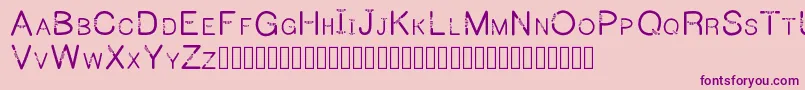 Jeepcaps Font – Purple Fonts on Pink Background