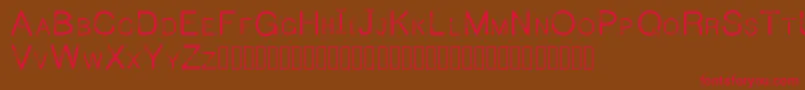 Jeepcaps Font – Red Fonts on Brown Background
