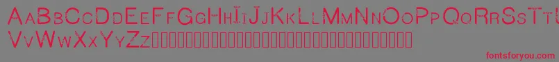 Jeepcaps Font – Red Fonts on Gray Background