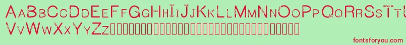 Jeepcaps Font – Red Fonts on Green Background