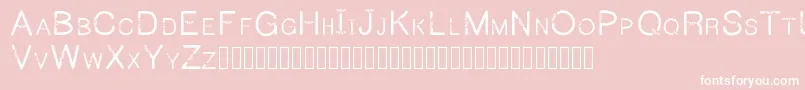 Jeepcaps Font – White Fonts on Pink Background